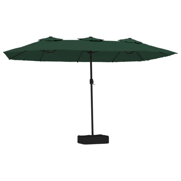 vidaXL Double-Head Parasol Green 449x265 cm
