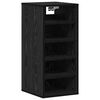 vidaXL Shoe Cabinet Black Oak 32 x 35 x 70 cm Engineered Wood