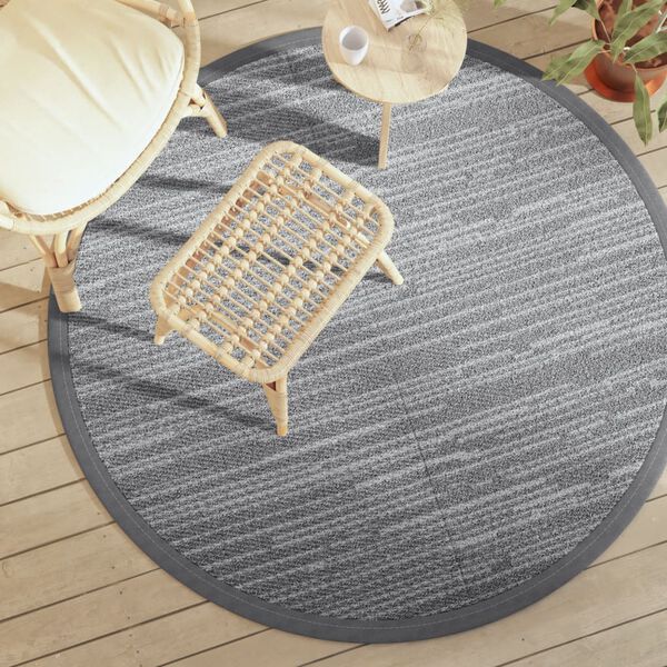 vidaXL Outdoor Carpet ARAKIL Grey &Oslash;160 cm PP