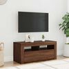 vidaXL TV Cabinet with LED Lights Brown Oak 90x35x40 cm