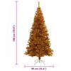 vidaXL Christmas Tree with 300 LEDs with Stand Gold 180 cm PET