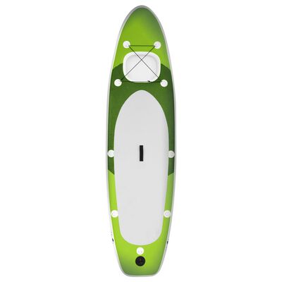 vidaXL Inflatable Stand Up Paddle Board Set Green 330x76x10 cm