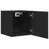 vidaXL Wall Mounted TV Cabinet Black 30.5x30x30 cm
