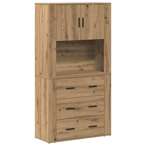 vidaXL Highboard Artisan Oak 80 x 33 x 150 cm Engineered Wood