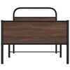 vidaXL Bed Frame without Mattress 100x200 cm Brown Oak Engineered Wood