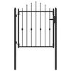 vidaXL Fence Gate ASTEN 100 x 100 cm Metal Black Lockable