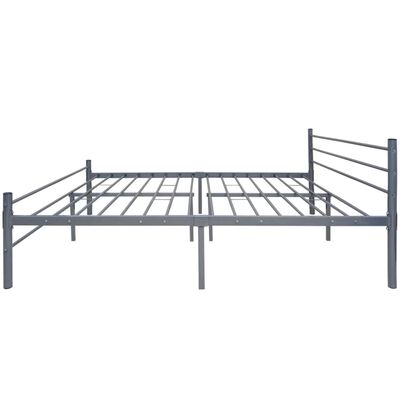 vidaXL Bed Frame Grey Metal 180x200 cm 6FT Super King