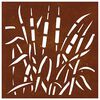 vidaXL Garden Wall Decoration 55x55 cm Corten Steel Grass Design