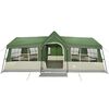 vidaXL Family Tent with Roof Green and Beige 622 x 295 x 238 cm