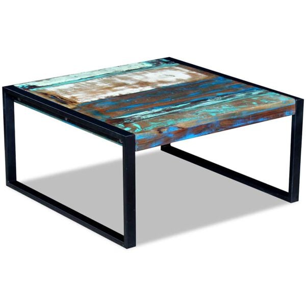 vidaXL Coffee Table Solid Reclaimed Wood 80x80x40 cm
