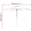 vidaXL Garden Parasol with Wooden Pole Anthracite 299x240 cm