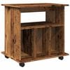vidaXL Rolling Cabinet Old Wood 60x45x60 cm Engineered Wood