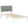 vidaXL Bed Frame with Upholstered Headboard White 100 x 200 cm