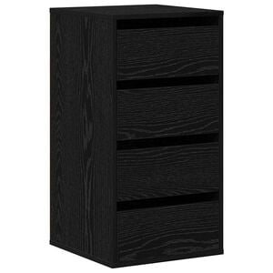 vidaXL Drawer Cabinet Other Black 40 x 41 x 76 cm Engineered Wood