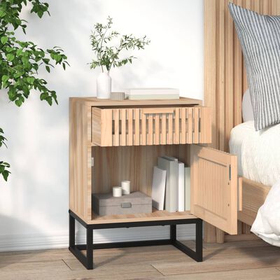 vidaXL Bedside Cabinet 40x30x55.5 cm Engineered Wood&Iron