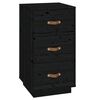 vidaXL Bedside Cabinets 2 pcs Black 40x40x75 cm Solid Wood Pine