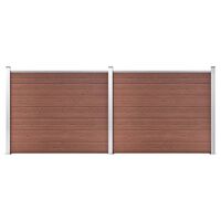 vidaXL Fence Panel Set WPC 353x146 cm Brown