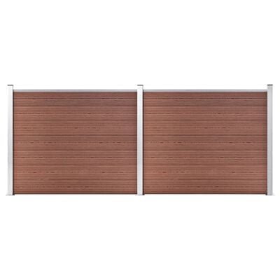 vidaXL Fence Panel Set WPC 353x146 cm Brown