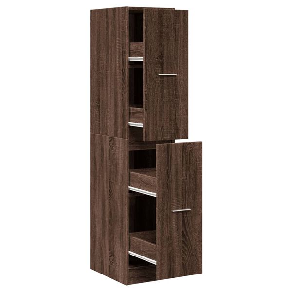 vidaXL Apothecary Cabinet Brown Oak 30x41x144.5 cm Engineered Wood