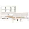 vidaXL Bookcase Bed without Mattress White 120x190 cm Small Double Solid Wood Pine