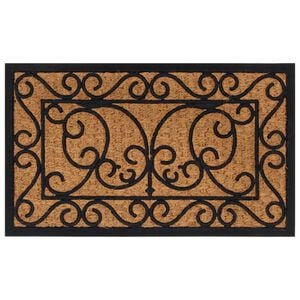 vidaXL Door Mat Rectangular 45x75 cm Rubber and Coir