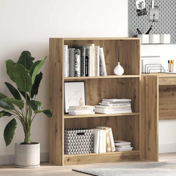 vidaXL Bookcase Artisian Oak 80x24x109 cm Engineered Wood