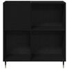 vidaXL Record Cabinet Black Oak 85 x 38 x 89 cm Engineered Wood