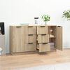 vidaXL Sideboards 2 pcs Sonoma Oak 60x30x70 cm Engineered Wood