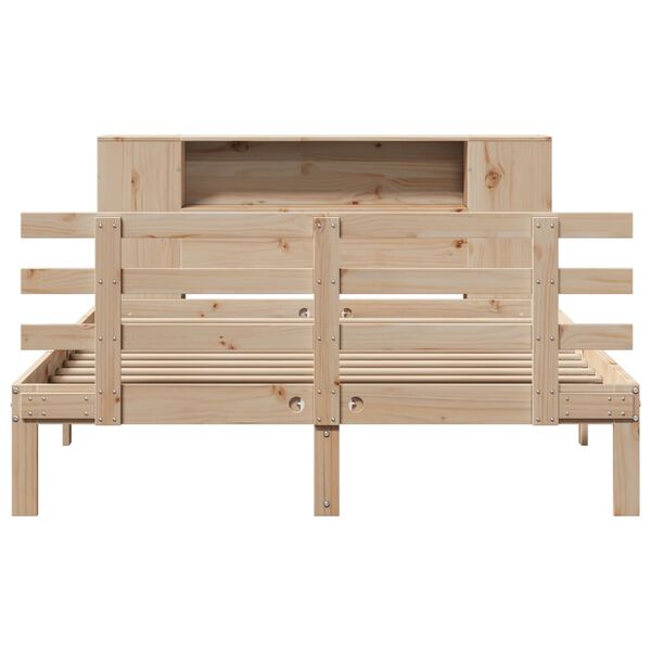 vidaXL Bookcase Bed without Mattress 160x200cm Solid Wood Pine
