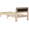 vidaXL Bed frame Brown and black 90 x 190 cm Solid pine wood