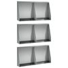 vidaXL Retaining Wall 6 pcs 40 x 12 x 50 cm Galvanised Steel Silver