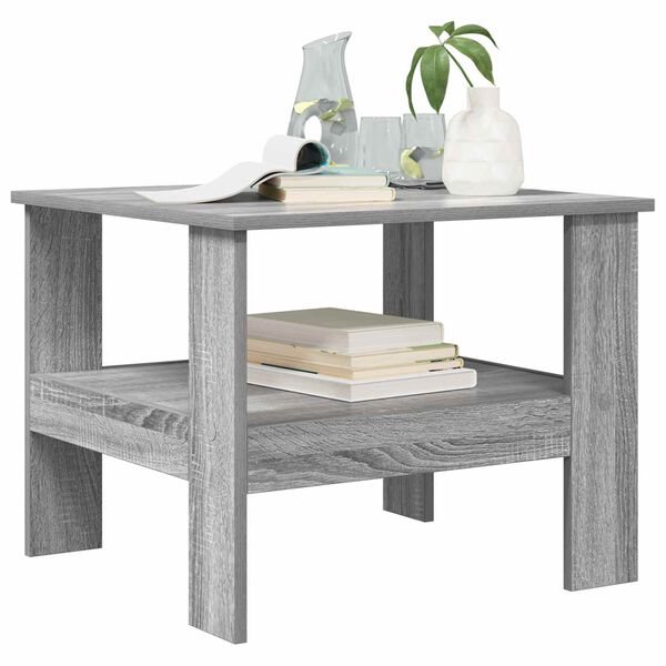 vidaXL Coffee Table Grey Sonoma 57 x 55 x 45 cm Engineered Wood