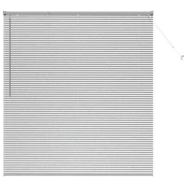 vidaXL Venetian Blinds Height Adjustable Silver 175 x 155 cm Aluminium