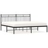 vidaXL Metal Bed Frame without Mattress with Headboard Black 183x213cm