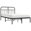 vidaXL Metal Bed Frame without Mattress with Headboard Black 120x190cm