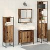 vidaXL Bathroom Furniture Set with Door 4 pcs Brown 33 x 33 x 185.5 cm