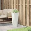 vidaXL Planter White 30 x 30 x 75 cm Steel