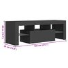 vidaXL TV Cabinet with LED Lights Grey 120x35x40 cm
