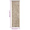 vidaXL Fly Curtain Dark Brown and Beige 56x200 cm Chenille