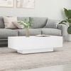 vidaXL Coffee Table High Gloss White 100x49.5x31 cm Engineered Wood