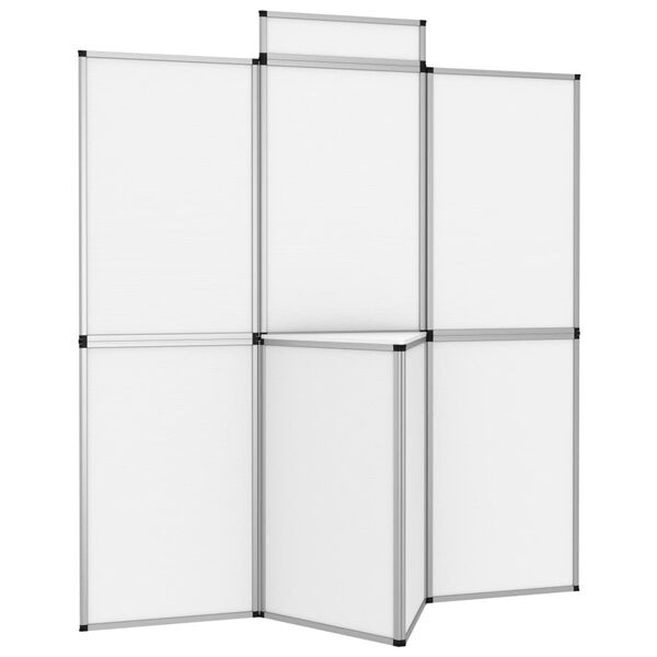 vidaXL 8-Panel Folding Exhibition Display Wall 181x200 cm White