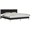 vidaXL Bed Frame with Headboard Black 180 x 200 cm Fabric