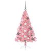 vidaXL Artificial Pre-lit Christmas Tree with 150 LEDs Pink 120 cm PVC