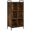 vidaXL Book Cabinet 57 x 33 x 111 cm Engineered Wood Smoked Oak