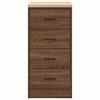 vidaXL Garage Storage Cabinet Brown Oak 40x51x85 cm Solid Wood Pine