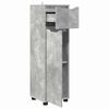 vidaXL Bathroom Cabinet with Drawer Concrete Grey 30.5 x 30 x 101 cm