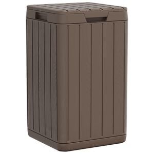 vidaXL Outdoor Garbage Bin Brown 38x38x65 cm PP