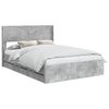 vidaXL Bed Frame with Storage and Headboard Concrete Grey 160 x 200 cm