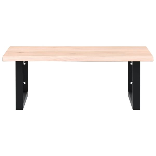 vidaXL Basin Shelf Wall Mounted Steel and Solid Wood Oak