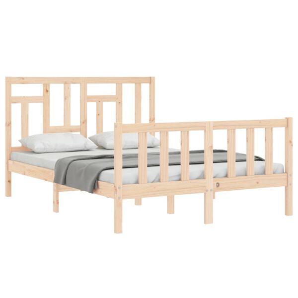 vidaXL Bed Frame without Mattress 140x190 cm Solid Wood Pine